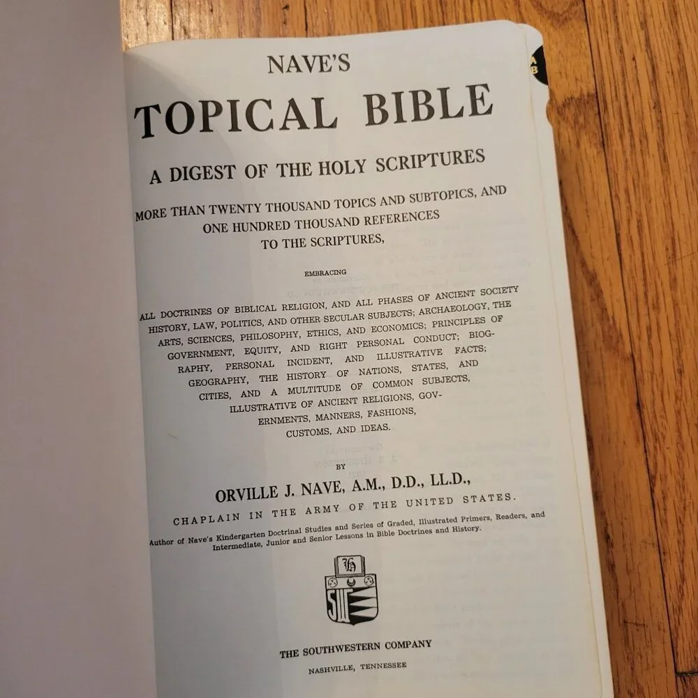 Naves Topical Bible Leather Bound Digest Of The Holy Scriptures Southwestern 196
